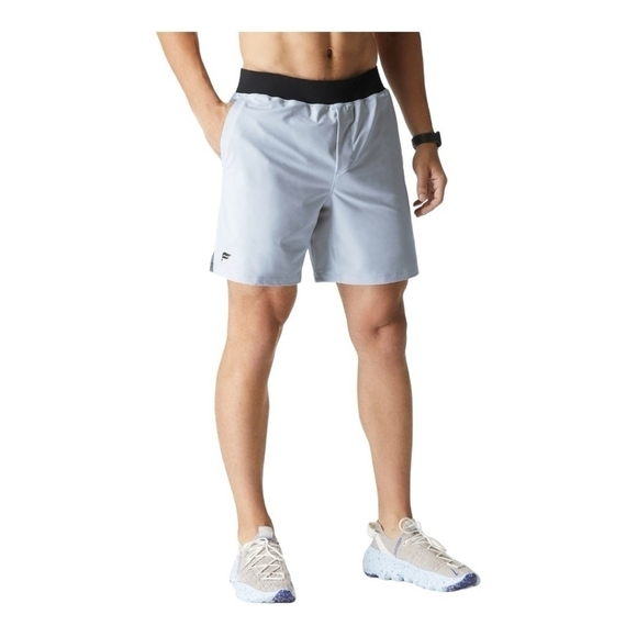 Mens Swim Trunks FABLETICS The Franchise Shorts Light Grey Black Athletic Shorts - Picture 3 of 10